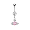 Gabe Moda Europeia e Americana Transfronteiriça Estilo Tendência Coração Rosa Cereja Personalizado Piercing para Umbigo Joia