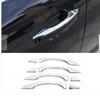 Adecuado para 12-17 Audi A6 A6L C7 manija con lentejuelas plateadas cubierta de manija exterior de puerta de coche suministros de decoración