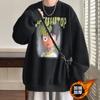 Suéter de hip hop de dibujos animados americano para hombre otoño e invierno abrigo de cuello redondo otoño e invierno forrado de vellón grueso top con capucha entrega de una pieza