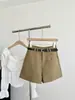 Verão 2026 Novo Estilo Coreano Petite Casual Conjunto Shorts Feminino Temperamento Versátil Cintura Alta Emagrecimento Calças de Perna Larga