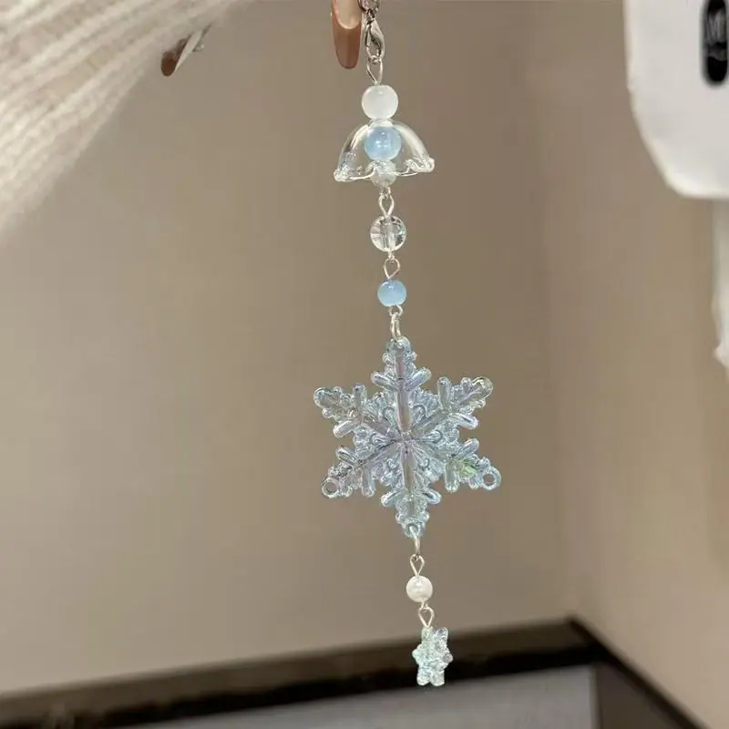 蓝色雪花挂件
