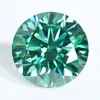 Wuzhou Piedra Sintética Cultivada Color Ab Redonda Moissanita Piedra de Color Azul Marino Esfera de Anillo Joyería Reloj Accesorio de Incrustación