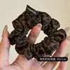 Goma para el pelo tipo scrunchie con estampado de leopardo estilo coreano para mujer, de alta gama, elegante, a la moda, accesorio para el pelo, alta elasticidad, goma para el pelo duradera, accesorio para moño
