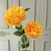 2 peonías artificiales para bodas, decoración de hoteles y hogares, arreglos de flores de seda, flores de peonía artificiales