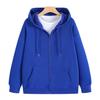 Suéter de manga larga con capucha y cremallera de sarga de algodón imitación de 260 g, logotipo estampado, ropa deportiva casual