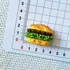 Juguetes de Comida en Miniatura, Hamburguesa Simulada Adornos de Resina 3D, Accesorios para Pasadores de Pelo, Funda de Teléfono Pegamento de Crema Juguetes de Comida en Miniatura