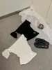 Wgwe9859 Ropa Nueva de Verano para Mujer Guangzhou Shisanxing Estilo Pura Deseo Camiseta de Manga Corta con Fruncido en la Cintura de un Solo Hombro Top Delgado