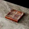 Caja de plástico para almacenar frutos secos, charola casera dividida para snacks, salón de belleza, bar, caja comercial para snacks y dulces para presentación
