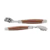 Raspador de pies de acero inoxidable con mango de madera, cuchillo para pedicura de piel muerta, reparación de callosidades, limado de pies, tabla para frotar pies, entrega en una sola pieza