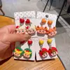 Diadema Pequeña de Princesa de Dibujos Animados Accesorios para el Cabello de Niños Goma Elástica para el Cabello que No Daña el Cabello Pasador de Pelo Adorno de Cabeza de Frutas Lindas para Niña Navidad