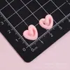 Macaron brillante líneas huecas corazón resina accesorios pegamento crema llavero bricolaje materiales para collar de mascota