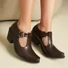 Tamanhos 34-45, Sapatos de Moda Femininos para Todas as Estações, Solado de Borracha, Cor Sólida, Sapatos de Couro Pointed de Corte Profundo, Sapatos Femininos de Salto Alto Pointed