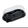 Caja para postre de hojaldre de yema de huevo Xue Mei Niang, caja de embalaje, caja blíster transparente, 2 compartimentos, 3 compartimentos