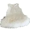Vestido Chaleco Estilo Pequeño Chanel de Alta Gama para Niñas con Cuello de Muñeca, Lazo, Vestido de Princesa y Falda Abullonada