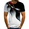Camiseta de talla grande transfronteriza cuello redondo manga corta impresión digital 3D estación independiente de Amazon nueva fuente de fábrica de ropa para hombre
