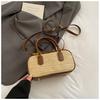 Bolso de Hombro de Moda con Diseño de Paja Estilo Coreano para Mujer 2025 Primavera Nuevo Estilo Personalizado Crossbody Tejido Bolso Cuadrado Pequeño