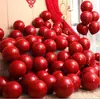 Decoración de Globos para Habitación de Boda Globos de Doble Capa Color Granada Rojo Rubí Set de Globos de Celebridad de Internet Decoración de Boda Globos de Boda