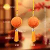 Saquinho 3D de Bolo da Lua para o Festival do Meio Outono, Saquinho Decorativo de Bolo da Lua Estilo Chinês, Lembrança Cultural e Criativa para Barracas e Áreas Turísticas, Saquinho com Borla