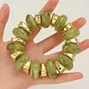 Pulsera de Borde Ancho con Superficie de Espejo de Venta Caliente Transfronteriza Europea y Americana, Pulsera Brillante Exagerada Personalizada, Pulsera de Resina Acrílica