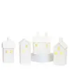 Casa de Cerâmica com Recortes Luz de Natal LED Casa de Velas Decoração de Casa Artesanato Estilo Escandinavo Enfeites de Mesa
