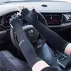 Mangas de Protección Solar para Hombres, Mangas de Ciclismo de Seda Helada, Estilo Largo Delgado, Equipo para Repartidores, Guantes Exclusivos Meituan