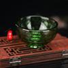 Taza de Ofrenda de Vidrio Transparente Estilo Chino Taza de Agua Bendita Adorno Mesa de Siete Ofrendas Ocho Ofrendas Decoración de Mesa Bol de Ofrendas de Cristal Blanco