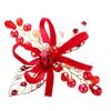 Grampo de Cabelo Festivo Vermelho de Ano Novo Headwear Flor Artesanal Vinho Tinto Presilha Lateral Acessórios de Cabelo Roupas de Brinde da Noiva Acessórios de Cabelo