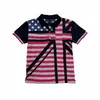 Camiseta de Manga Corta Informal Versátil de Moda Y2K con Estampado de Bandera Americana Retro Europea y Americana Streetwear Punk