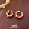 Pendientes Geométricos de Zirconia Irregular con Forma de Gota de Aceite Diseño de Anillo de Nicho Europeo y Americano Pendientes de Lujo Accesible Pendientes Exquisitos Versátiles