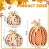 Decoración de Otoño Calabaza de Madera Letrero de Madera Decoración Granja Rústica Cosecha Escritorio de Otoño Hogar Cocina Adornos