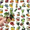 Transfronterizo Nuevo 56 Pegatinas Realistas de Frutas Material de Decoración de Frutas para la Vida Diaria Pegatinas Transparentes a Prueba de Agua para Mascotas