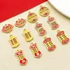 Ábaco de Oro Antiguo para Atraer Riqueza, Colgante de Aleación Auspicioso y Deseoso Cuerda de Mano DIY Accesorios para Joyería Venta al por Mayor