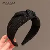 Diadema Nudada de Lunares Vintage para Mujer 2025 Nueva Diadema Ancha que Aumenta la Altura Elegante Accesorio para el Cabello que Adelgaza el Rostro