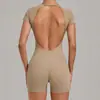 Venta al por mayor de Ropa de Yoga Transfronteriza, Mono Deportivo Ajustado sin Espalda Ajustable para Mujer, Ropa Adelgazante para Pilates y Fitness Dropshipping