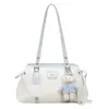 Bolsa Tote Simples para Mulheres, Bolsa de Mão e Bolsa de Ombro de Grande Capacidade, Modelo Novo de Inverno Estilo Coreano Casual 2025, Bolsa Baguete para o Dia a Dia da Mulher