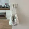 Bolsa Transversal Estilo Fresco 2026, Grande Capacidade, Poá, Alça de Ombro Plissada, Bolsa Tote Estilo Coreano Preguiçoso