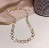 Collar Exagerado Retro de Marca Grande Europeo y Americano Gargantilla Popular Aleación Multicapa Completamente Tachonado Soldado Collares Estilo Old Money con Pedrería