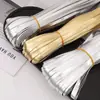 Tiras de Borda de Couro PU Brilhante Dourado e Prateado Embutido Tiras de Borda de Couro Feito à Mão DIY Caseiro Material Atacado