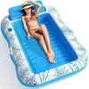 Stock Listo del Fabricante Flotador de Agua Inflable de PVC Transfronterizo, Cama Flotante Inflable Individual/Doble, Juguetes Inflables de Exterior para el Verano