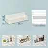 Prateleira Organizadora de Painel Perfurado Doméstico sem Furos Suporte de Parede para Cozinha Prateleira de Metal para Parede de Banheiro