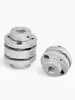 Acoplamiento Elástico de Tipo Escalón con Brida de Aleación de Aluminio LK3, Diafragma Simple/Doble, Chavetero Elástico, Motor de Tornillo de Paso para Servomotor/Stepper