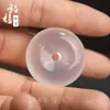 Venda Direta do Fabricante: Pingente de Buda Maitreya de Calcedônia Branca Tipo Gelo Natural, Pingente de Agata Fechadura de Nuvem Unissex, Ornamento de Cavalo Tang