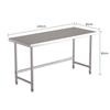 Mesa de Preparo de Cozinha Comercial para Restaurante de Camada Dupla em Aço Inoxidável, Mesa de Corte, Superfície de Trabalho, Tábua de Corte, Suporte para Fogão