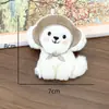 Bufanda de Peluche de Dibujos Animados Linda Colgante de Perrito Muñeco de Peluche Broche Accesorios Colgante para Bolso de Pareja