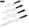 Espátula de crema acero inoxidable cuchillo serrado para rebanar pan cuchillo desmoldador de pasteles decoración cuchillo curvo de beso herramienta espátula para hornear
