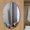 Pegatinas de pared para espejo transfronterizo, autoadhesivas, ovaladas, acrílicas, para baño, decorativas, resistentes y duraderas.