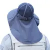 Mascarilla Protectora Solar de Malla para Hombre de Primavera y Verano, Sombrero Bufanda, Sombrero de Pescador de Malla Europeo y Americano, Sombrero para Pesca y Montañismo