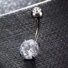 Comercio Electrónico Transfronterizo Bola de Diamante Completo Corazón de Diamante Zirconia Forma de Corazón Acrílico Varilla Suave Doble Extremo Zirconia Juego de 8 Piezas Decoración del Ombligo Anillo para el Ombligo Clavo para el Ombligo