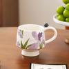 Caneca Cerâmica Íris, Caneca de Aparência Sofisticada, Caneca de Café para Escritório, Taça Retro de Nicho, Copo de Bebida Souvenir
