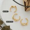 Viento Ins Europeo y Americano Hilo Apertura Hueca Anillo de Acero de Titanio Galvanizado Oro 18k Joyería de Mano para Hombres y Mujeres al por Mayor A275
